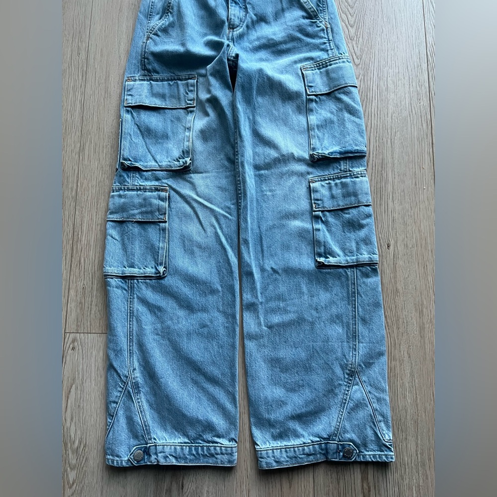 Denim Forum The '90s Millie Hi-Rise Cargo Jean Sz 23 - Picture 12 of 16
